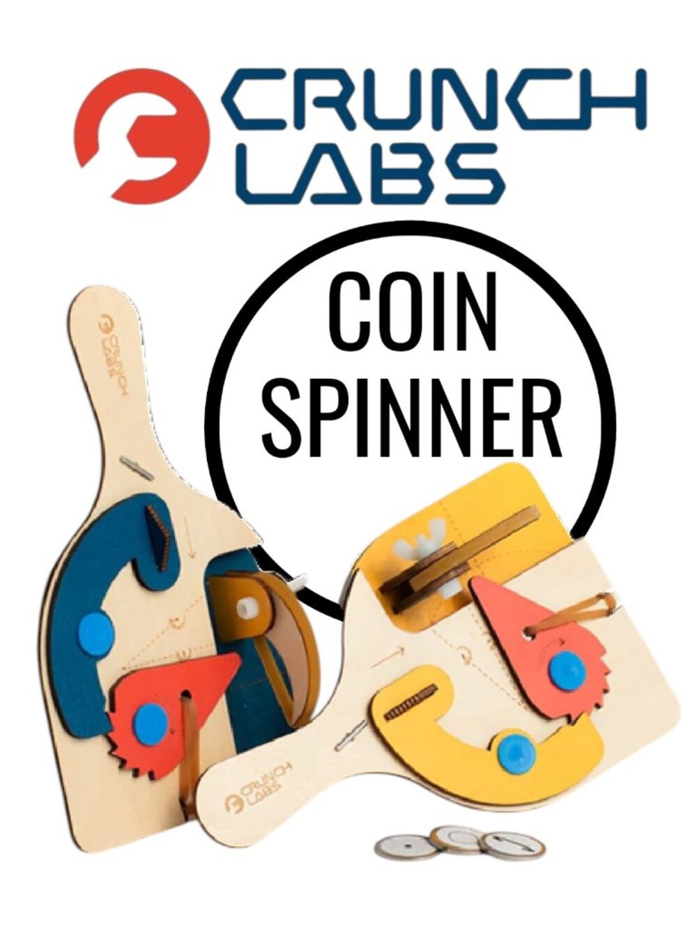 Crunchlabs Coin Spinner STEM Toy Craft Kit Science Crunch Labs Mark Rober FAST S